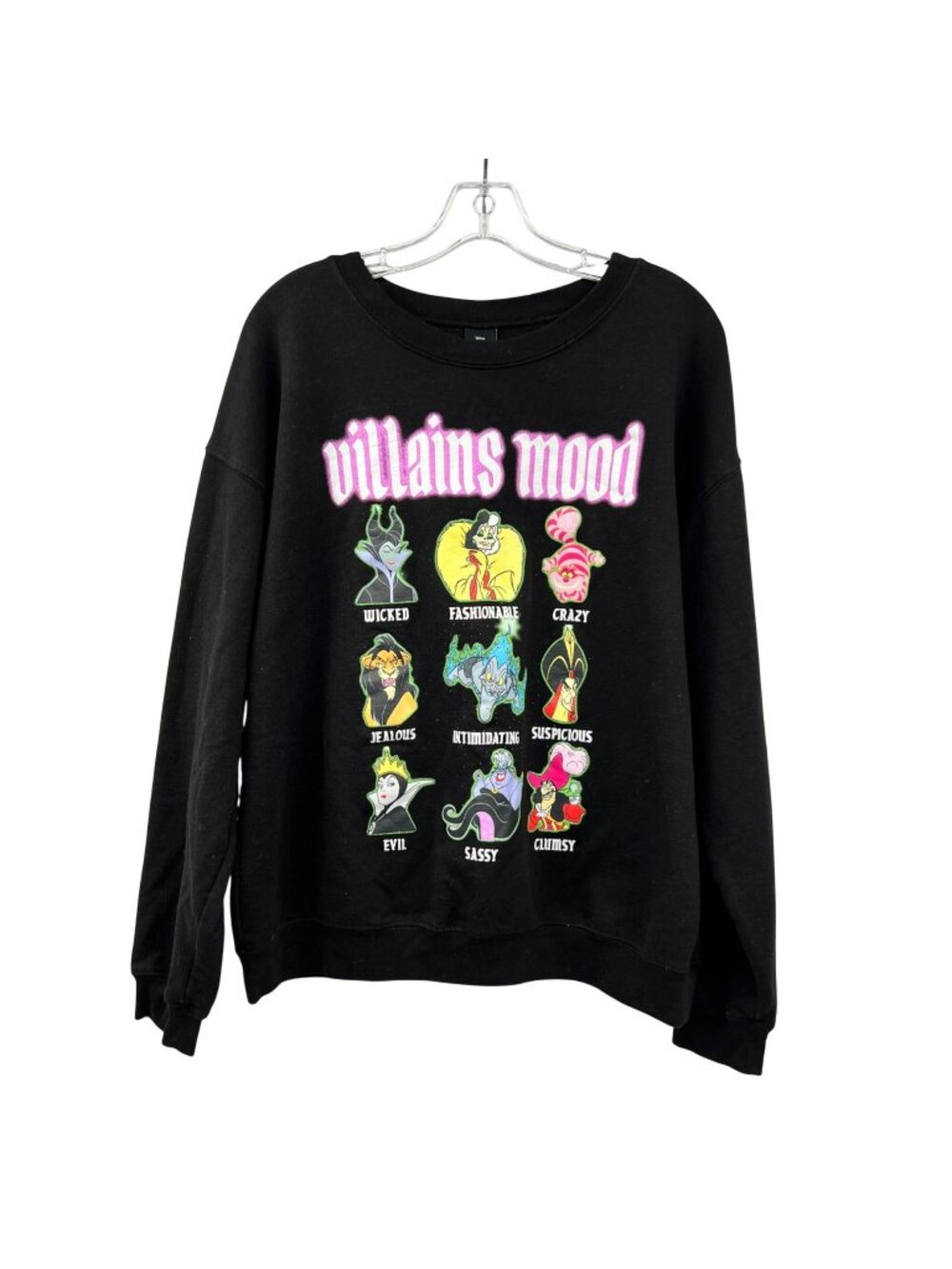 Disney Villains Mode Sweatshirt Long Sleeve Black/Multi Size XL Youth